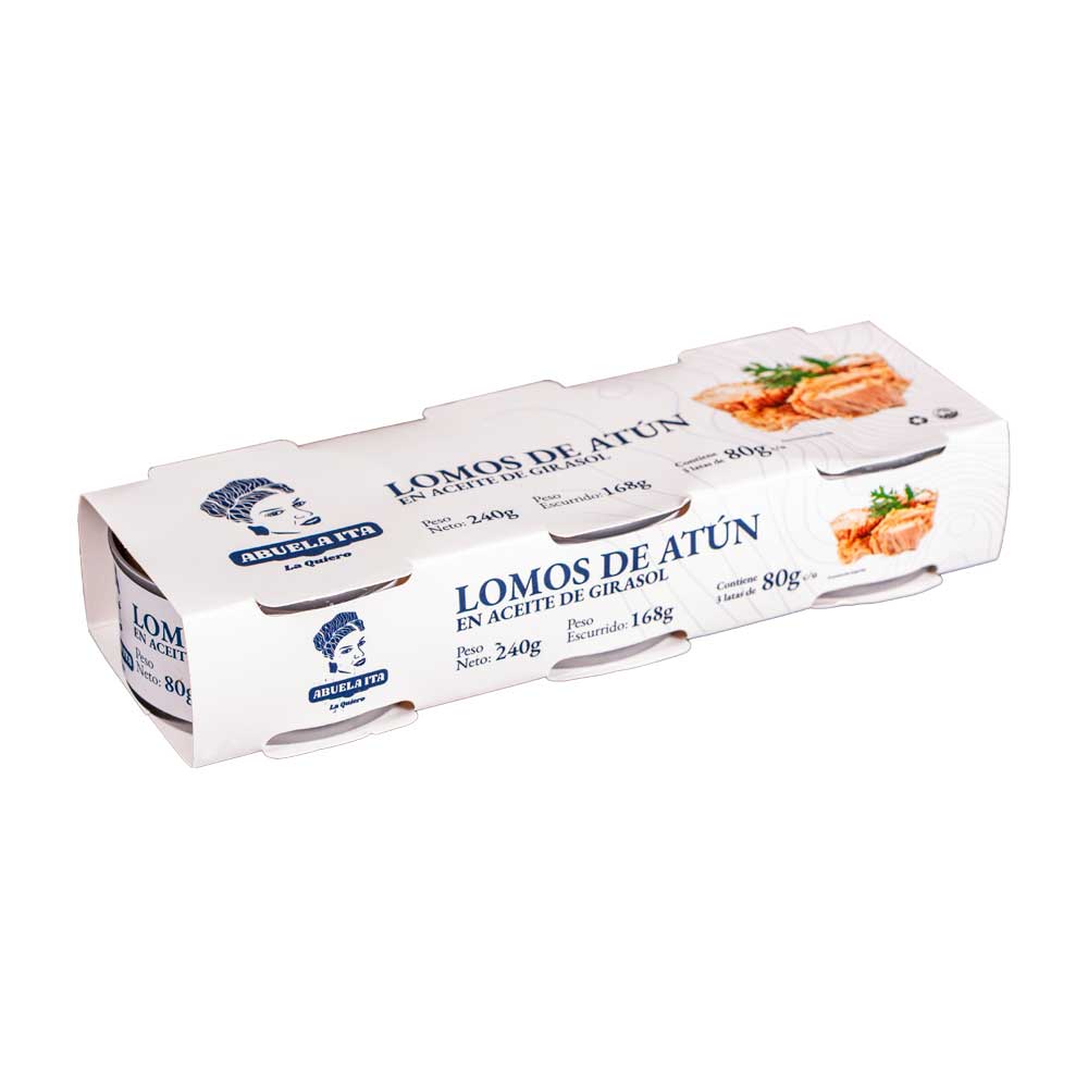Tripack Lomos de atún en aceite de girasol Abuela Ita