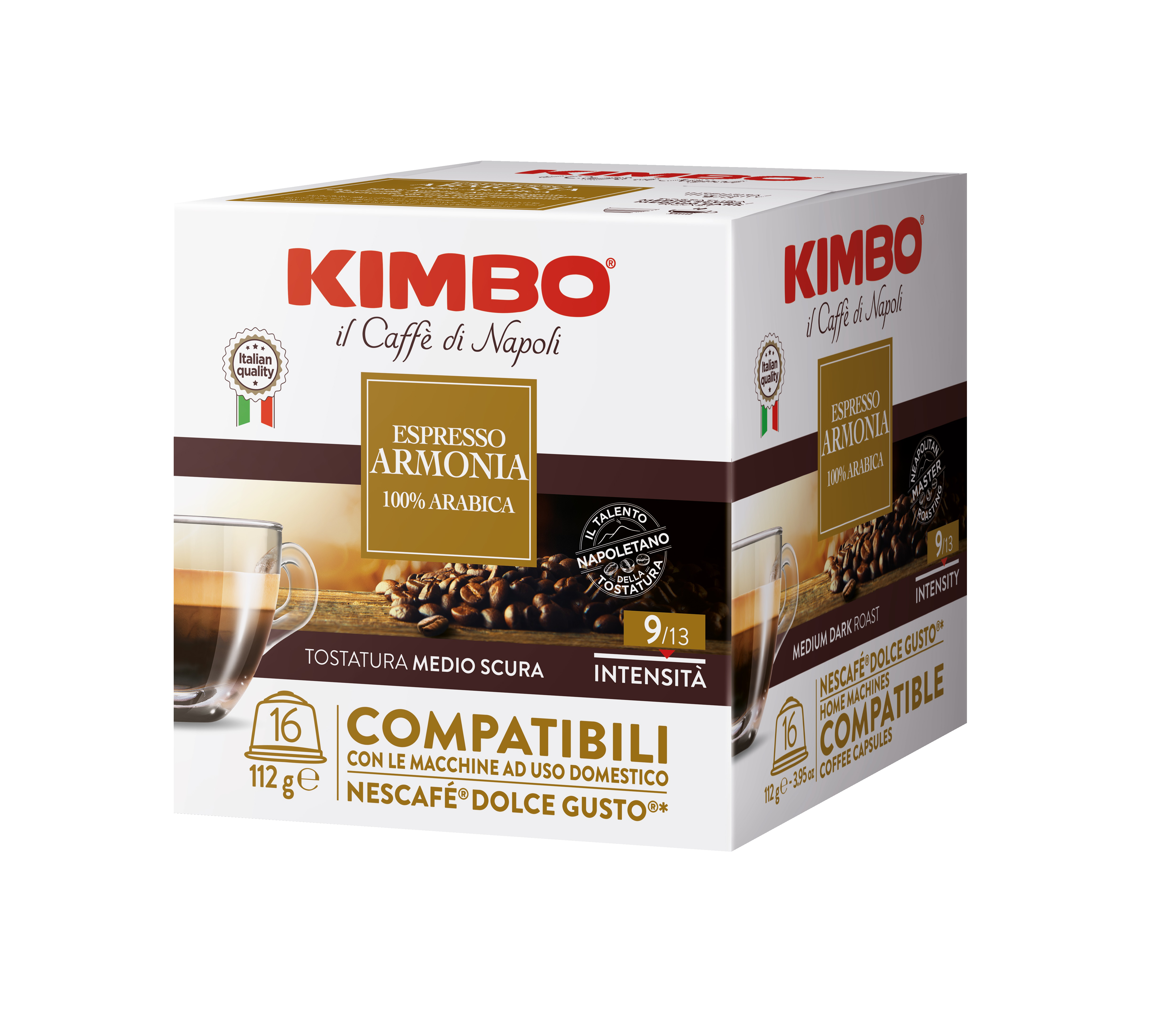 Kimbo Armonia 100% Arabica cápsulas compatibles Dolce Gusto