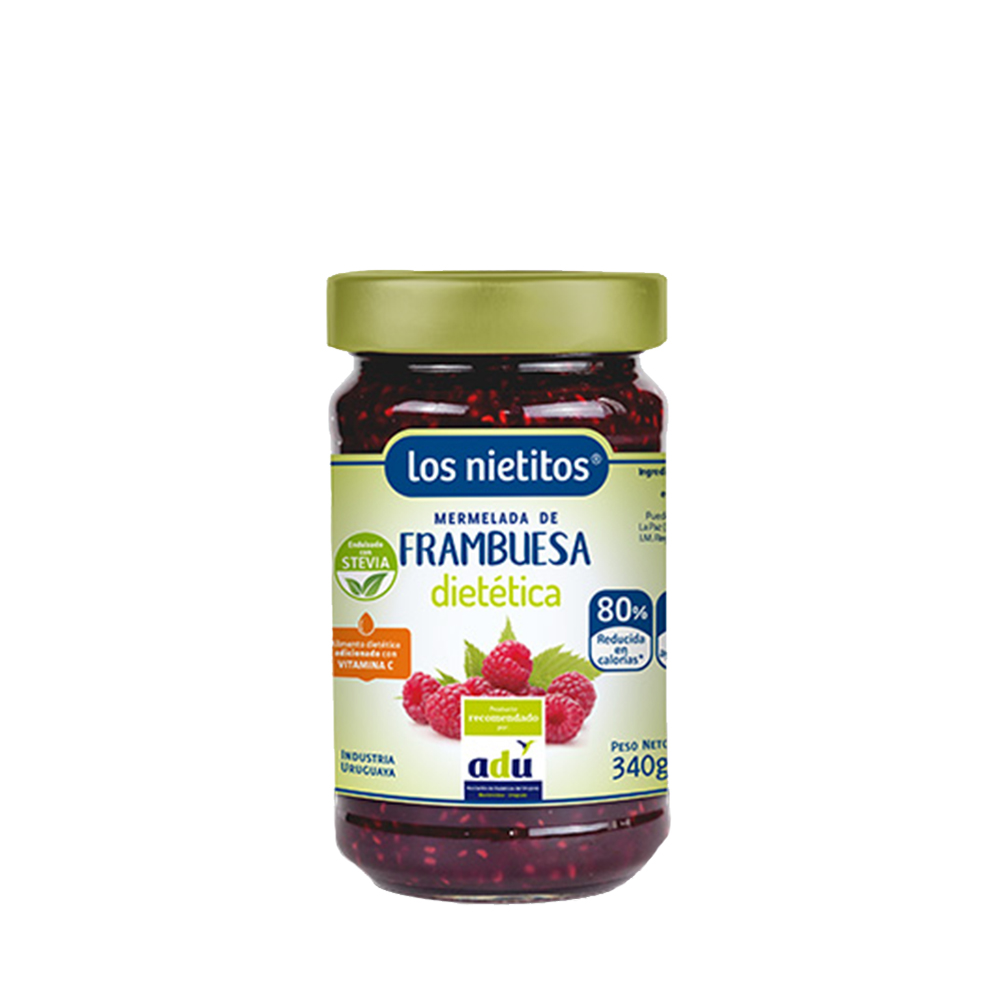 Mermelada de Frambuesa Dietética - frasco de vidrio 340 g