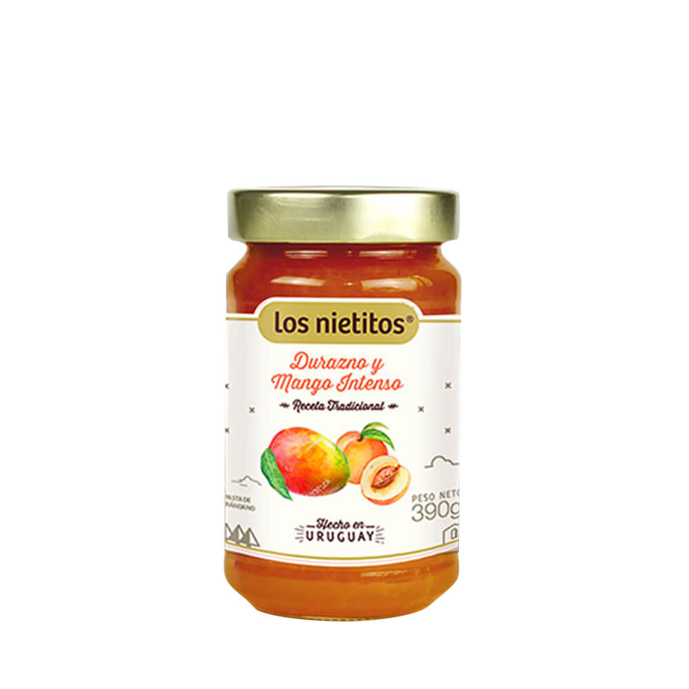 Durazno y Mango Intenso - frasco de vidrio 390 g