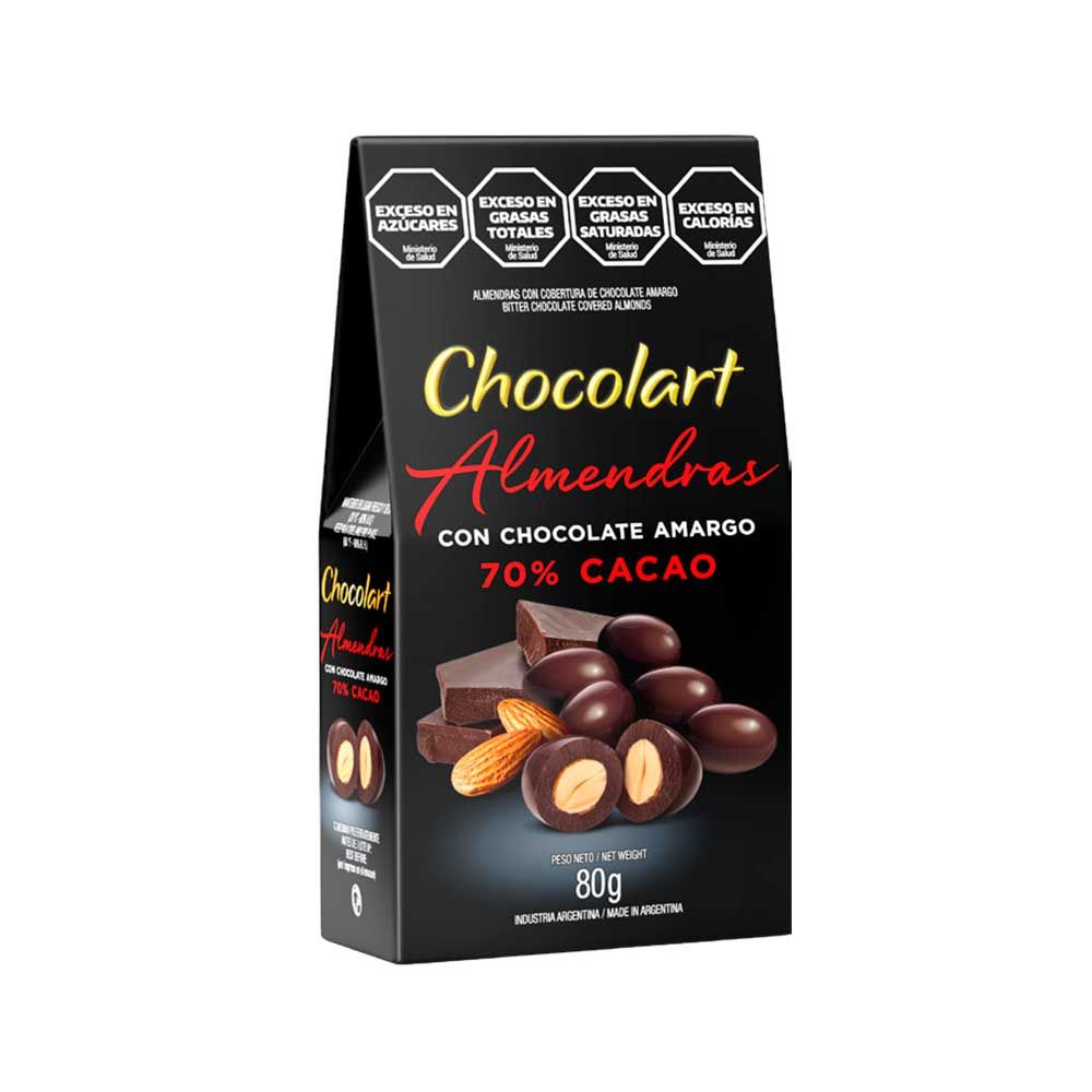 Caja de Chocolart ALMENDRAS  CON COBERTURA AMARGA 70% CACAO