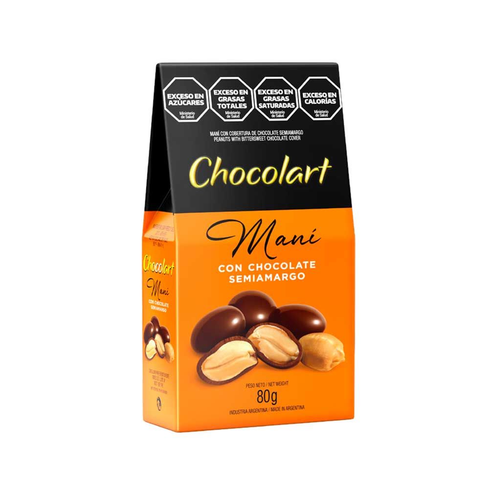 Caja de Chocolart MANÍ CON COBERTURA SEMIAMARGA